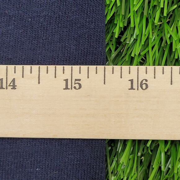 Vintage 80s Champion Shirt Teens M/L 16x27 Faded Navy Blue - Picture 11 of 12